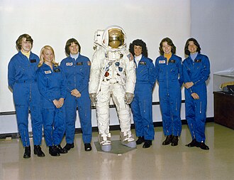 Six female NASA astronauts in uniform